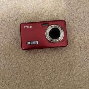 Vivitar Red Digital Camera Compact Design